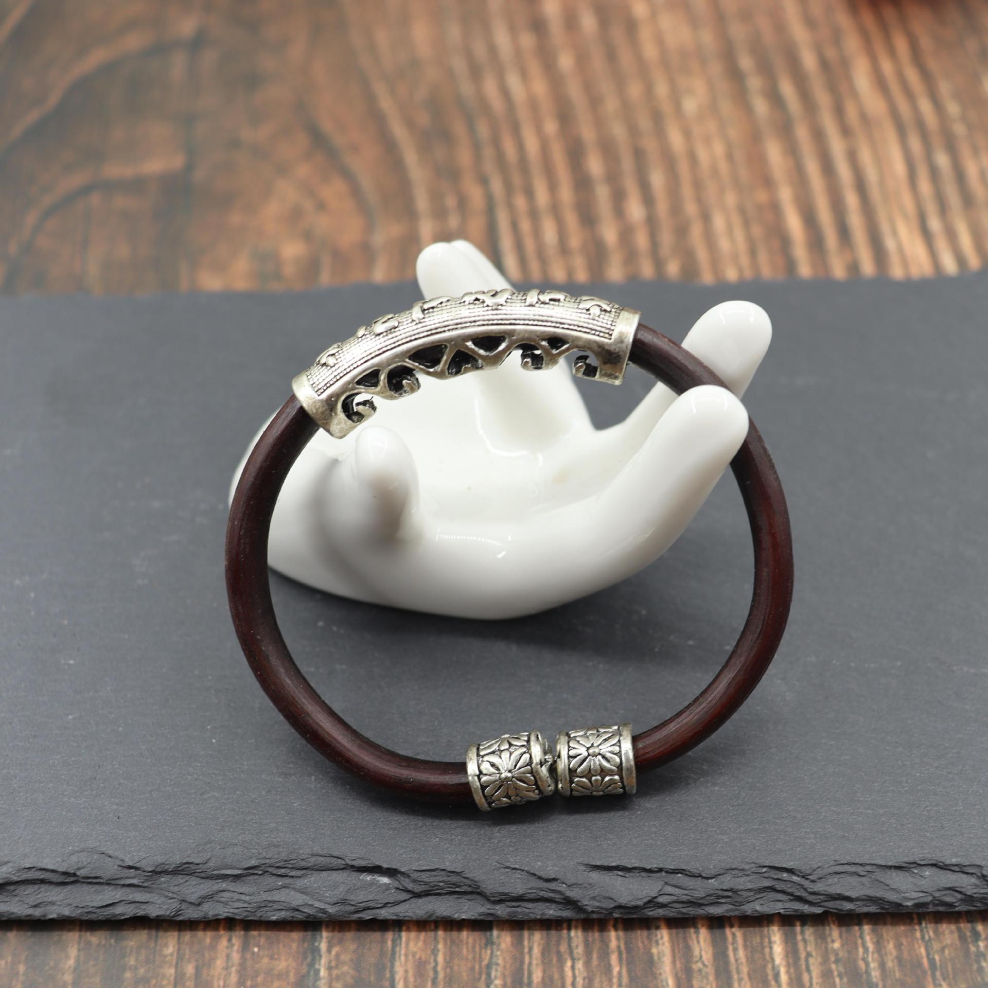 鸡血藤手镯原藤手环首饰鸡藤木细镯子男女情侣款手镯配饰地摊批发