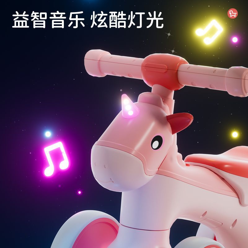 New Children's Scooter Unicorn with Music Light Luge Children's Novelty Toys One Piece Dropshipping