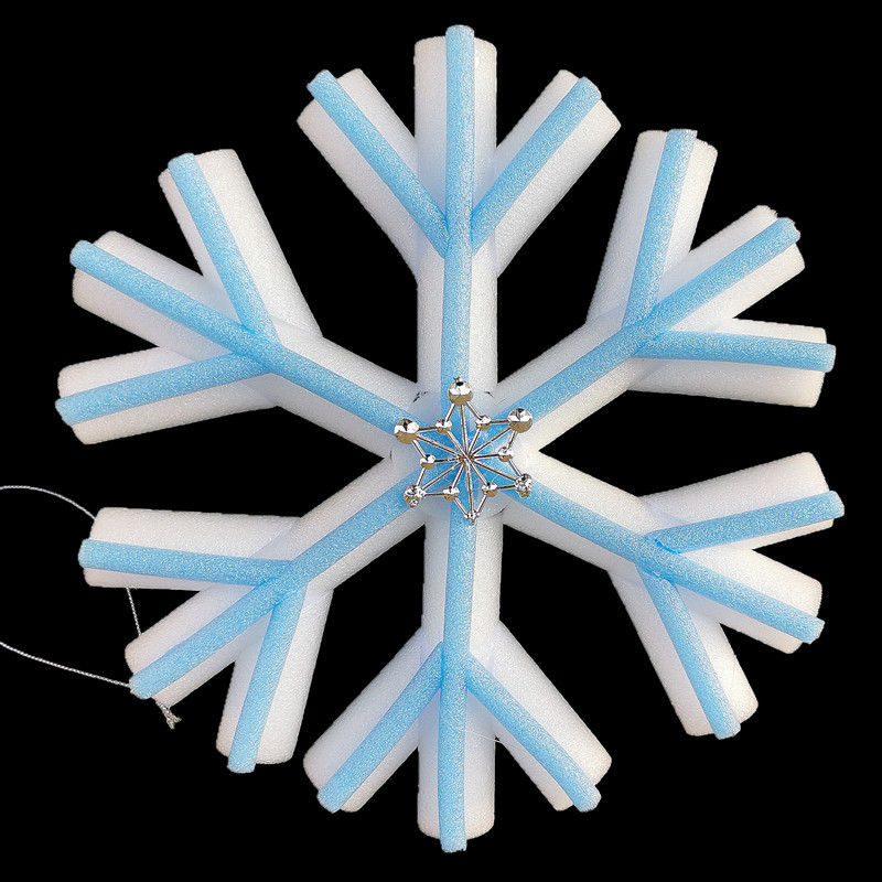 儿童节表演舞台道具装饰品八角圣诞泡沫雪花片酒吧商场舞蹈彩雪花