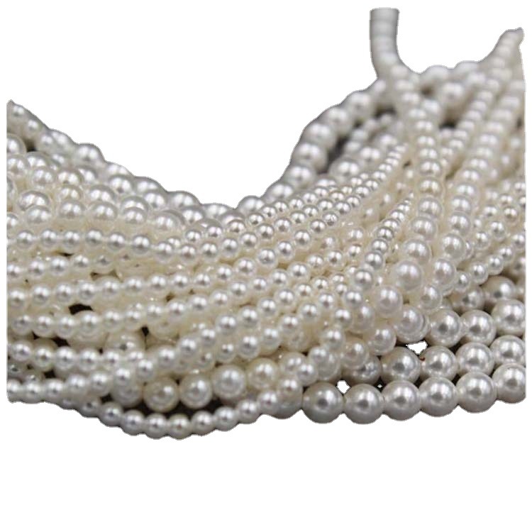 Wholesale Mini Deep Sea Shell Imitation Pearl Scattered Beads White Shell Pearls Diy Handmade Bead String Jewelry round Beads Necklace Accessories