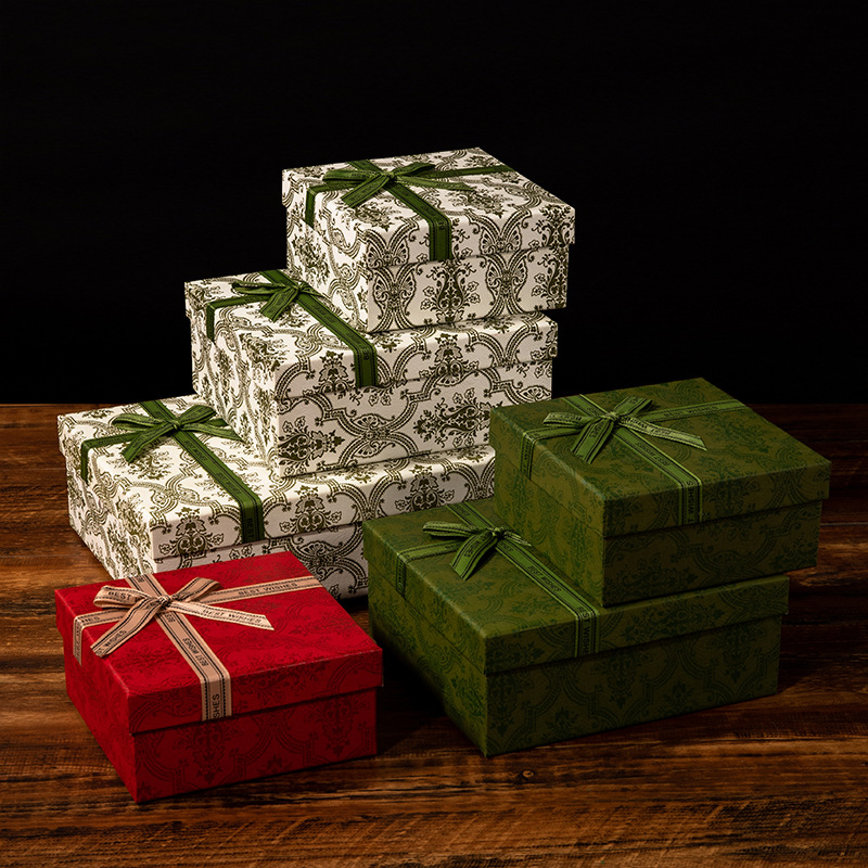 伴手礼盒生日礼盒创意结婚礼物盒仪式感ins风红色圣诞礼品包装盒