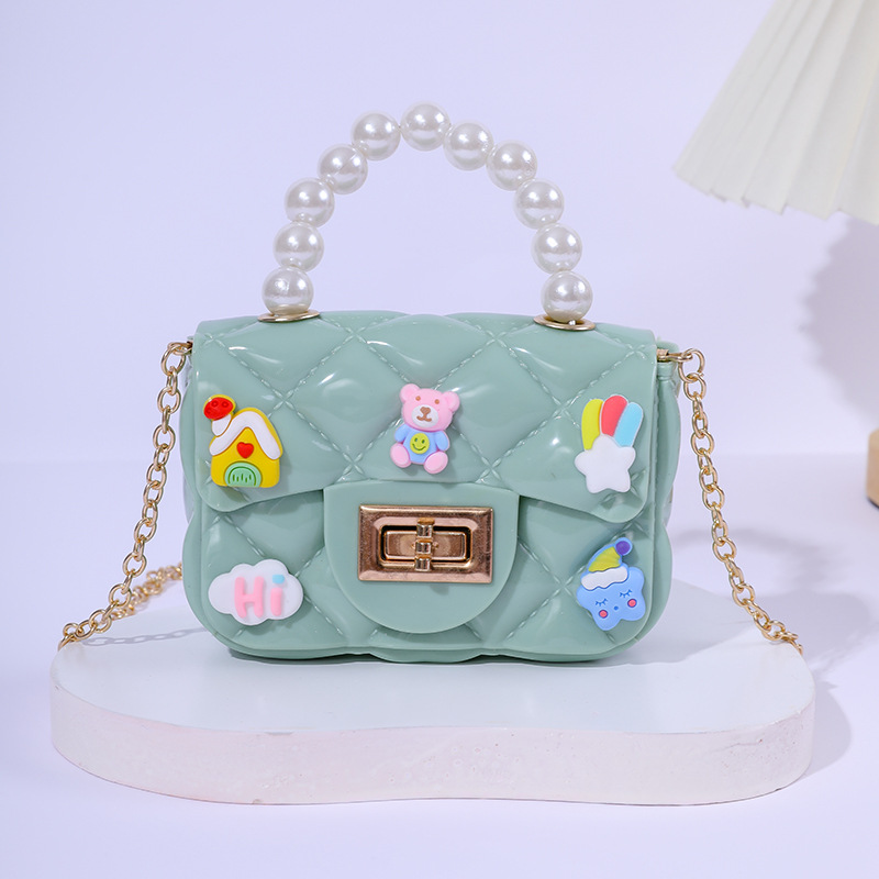 2023 New Handmade Patch Diy Mini Small Bag Chain Crossbody Bag Princess Bag Children Coin Purse Gel Bag