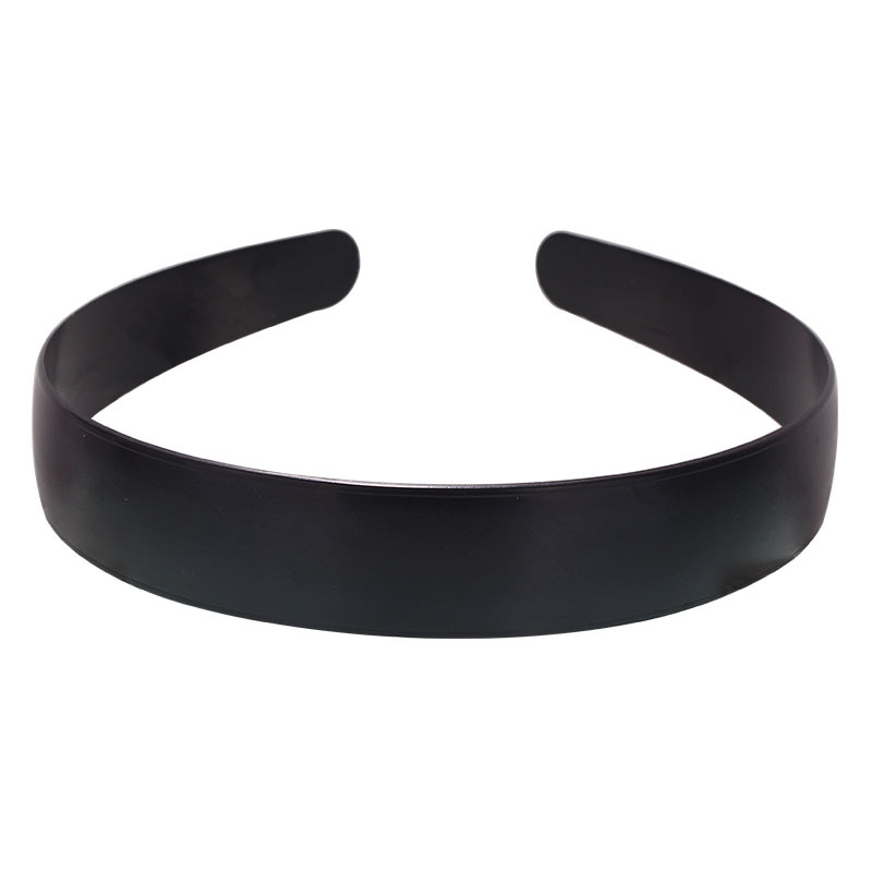 Handmade DIY Non-Toothed Embryo Headband Black ABS Material Cloth Wrapper Lengthened Widened Toothless Headband Factory Direct Sales