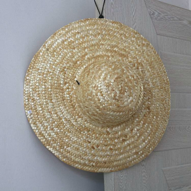 农夫帽草帽农民工下地干活大号编织草帽男遮阳男女户外太阳帽麦秆