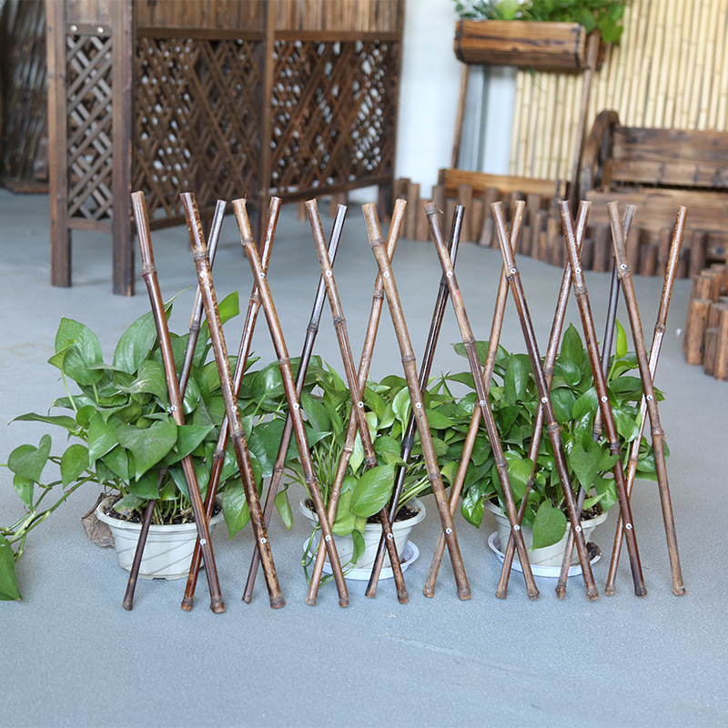 户外小栅栏围栏月季植物爬藤竹子花支架花园竹竿阳台伸缩竹条篱笆