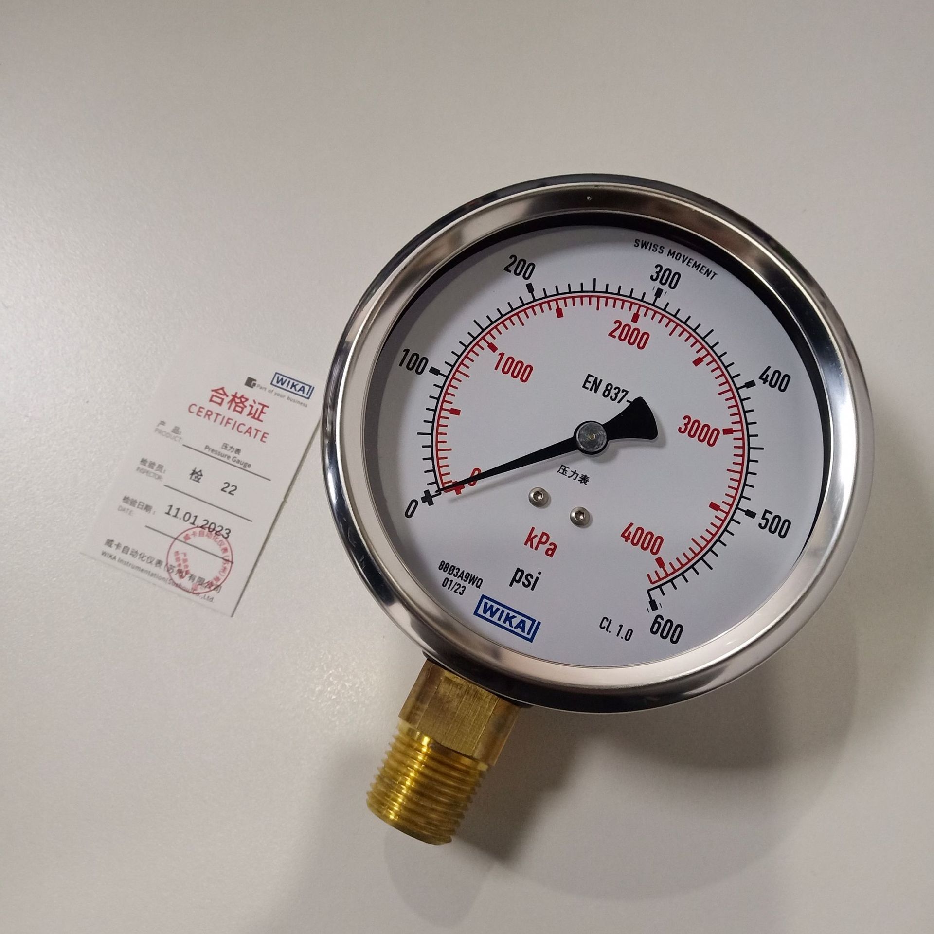 德国wika径向压力表213.53.