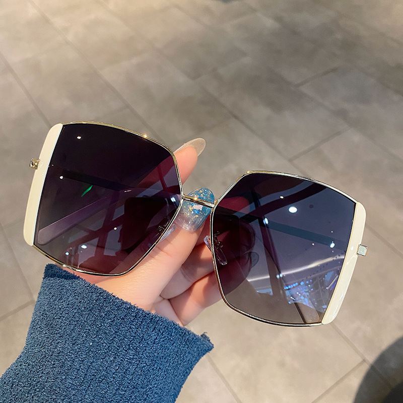 2021潮流金属大框太阳镜韩版新款时尚墨镜小红书个性方形太阳眼镜