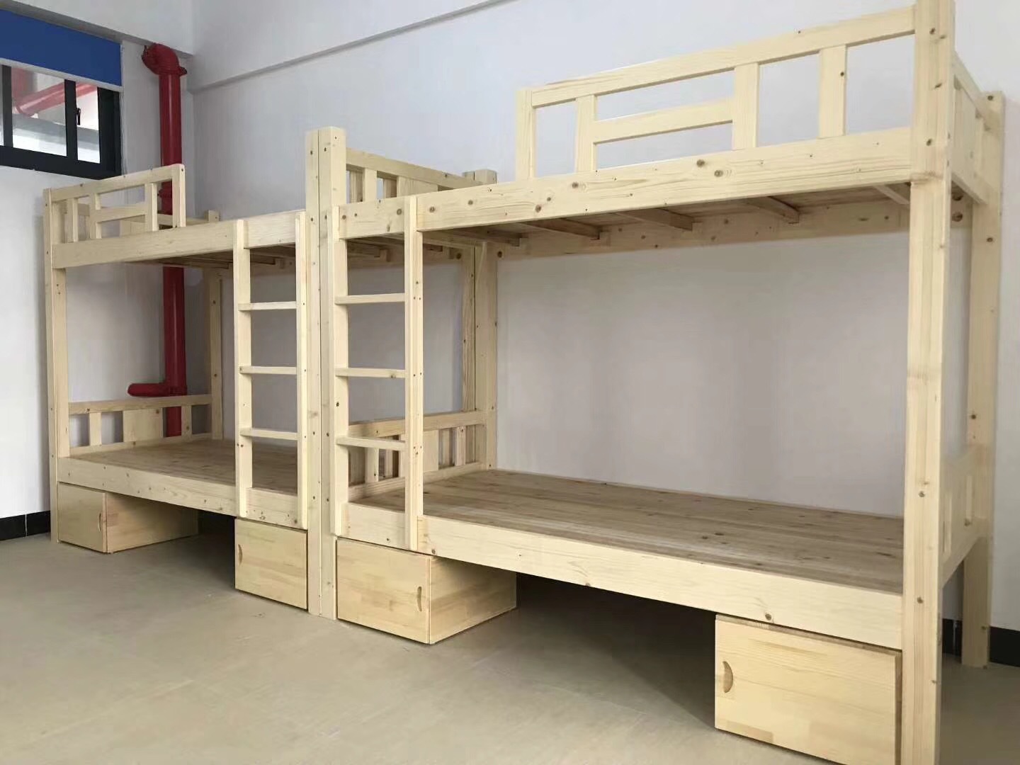 实木学生公寓床学生松木床宿舍床职工民宿床旅社幼儿园上下铺