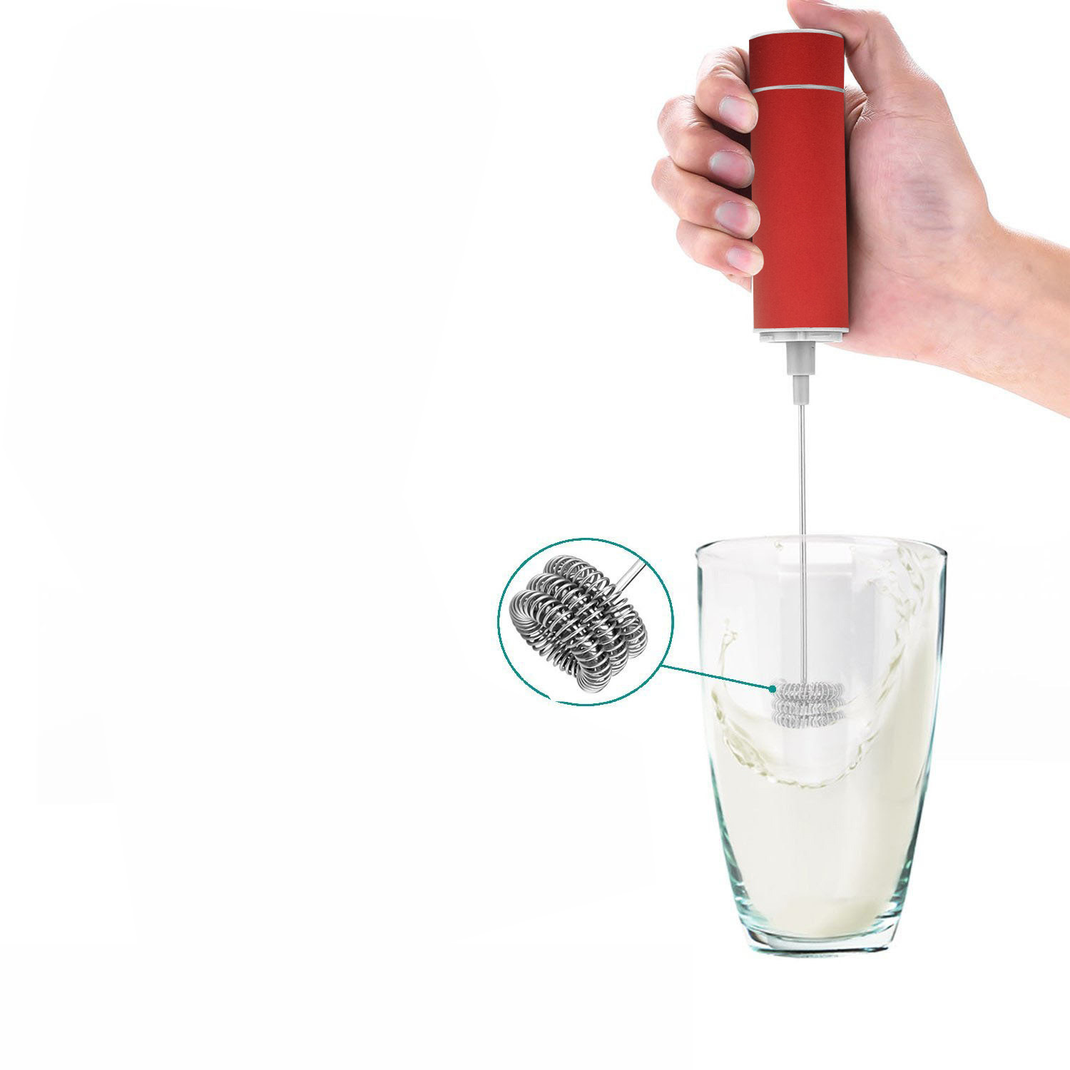 电动打奶泡器 奶泡机带保护套 家用奶油发泡器打蛋器 三层奶泡头