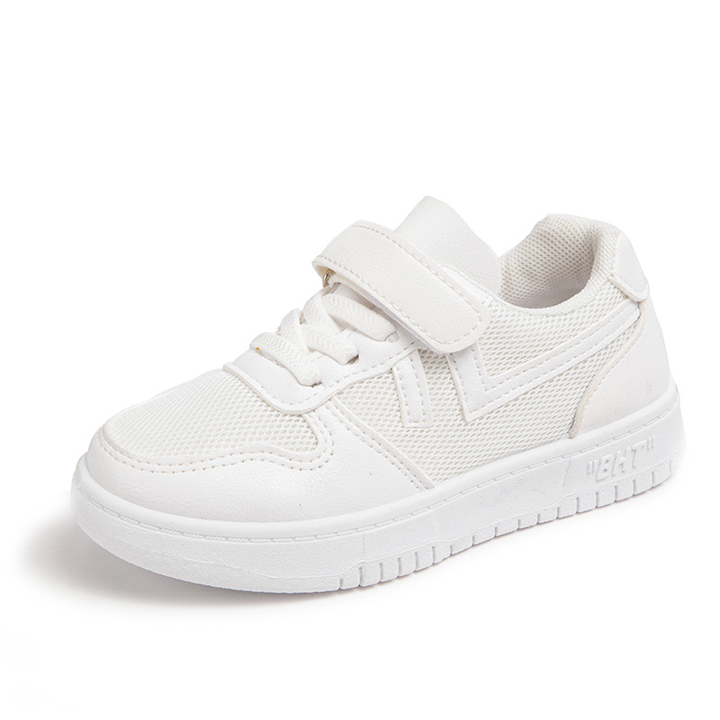 Children's White Shoes 2023 Spring and Autumn New Mesh Big Children Girls' Shoes Children's Casual Shoes Breathable Board Shoes