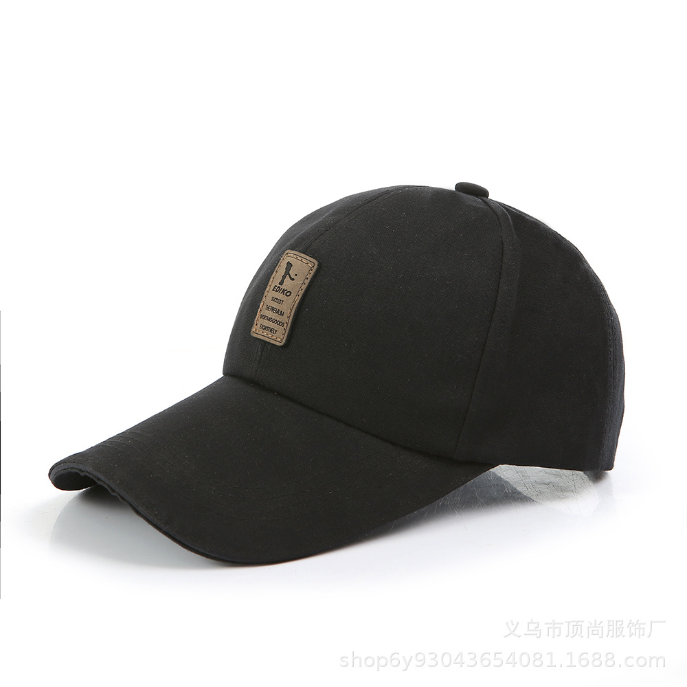 Hat Korean Style Canvas Baseball Cap Spring and Autumn Outdoor Lengthened Peaked Cap Winning Golf Men's Sun Hats Women