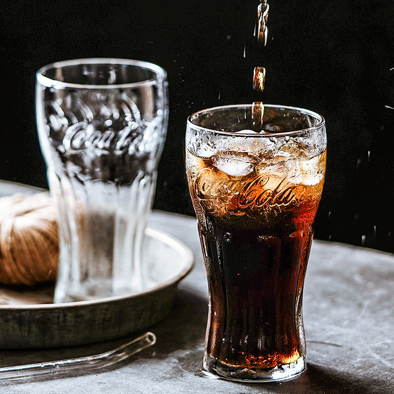 可乐杯玻璃家用水杯啤酒杯果汁杯奶昔杯饮品杯创意肥宅快乐可乐杯