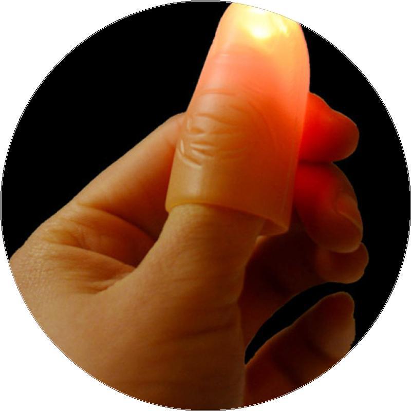 光能舞动拇指灯手指灯闪光舞台魔术道具近景街头表演酒吧晚会演出