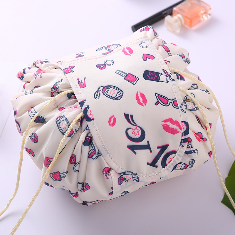 Simple Large Capacity Cosmetic Bag Women Travel Buggy Bag Portable Lazy Drawstring Bag Wash Bag Wholesale Spot