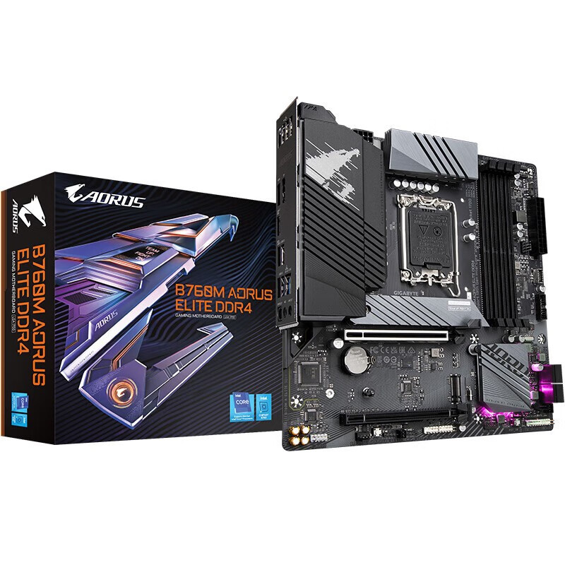 技嘉b760m aorus elite ddr4小雕电脑主板适用12/13代cpu 13600k