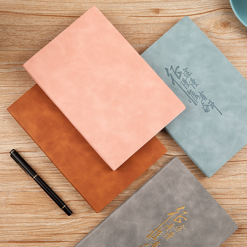 Soft Leather A5 Elastic Band Notebook Printed Logo Business Office B5 Notebook Student Journal Diary Book