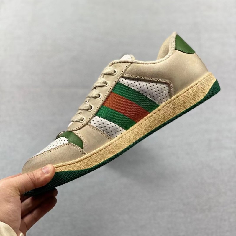 Putian Retro Women's Shoes G Home Dirty Shoes Casual All-Matching Genuine Leather Women's Men's Canvas Shoes Presbyopic Green Men's Small Dirty Shoes