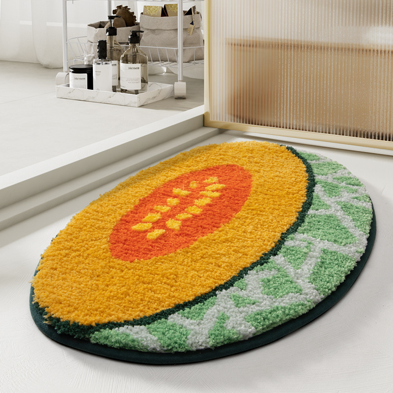 Cartoon Simple Strong Hydrophilic Pad Bathroom Carpet Fresh Ins Toilet Floor Mat Doorway Toilet Entry Door Mat