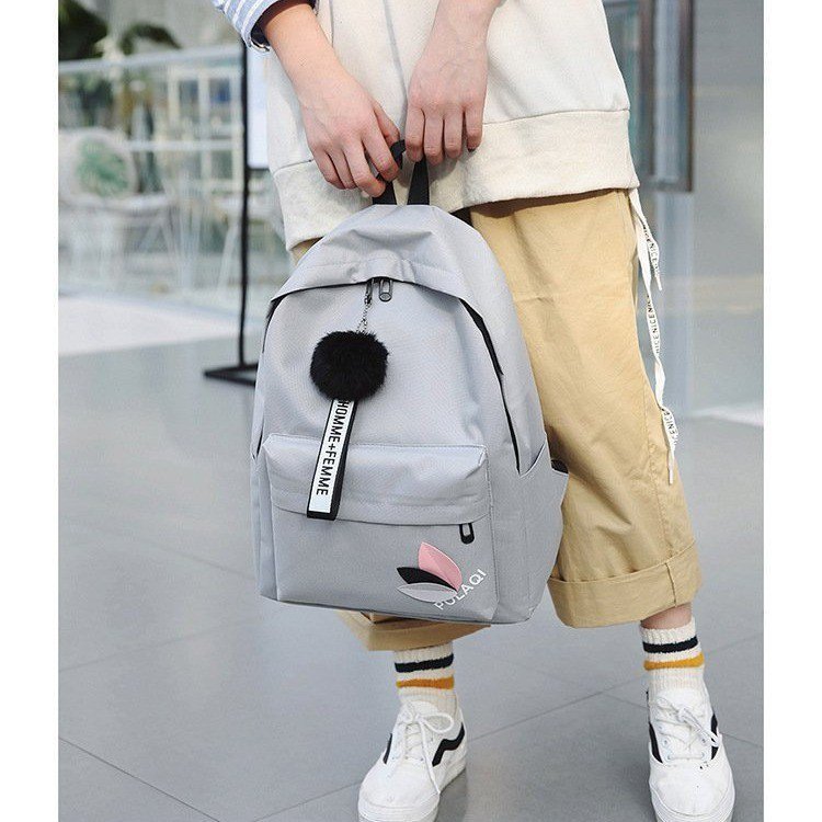 Large Capacity Travel Backpack Student Schoolbag Female Bag Leaves 2021 New Street Trendy Korean Style Canvas Backpack