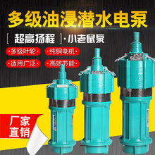 上海QD多级潜水泵高扬程工地水泵小老鼠家用220V潜水电泵380V