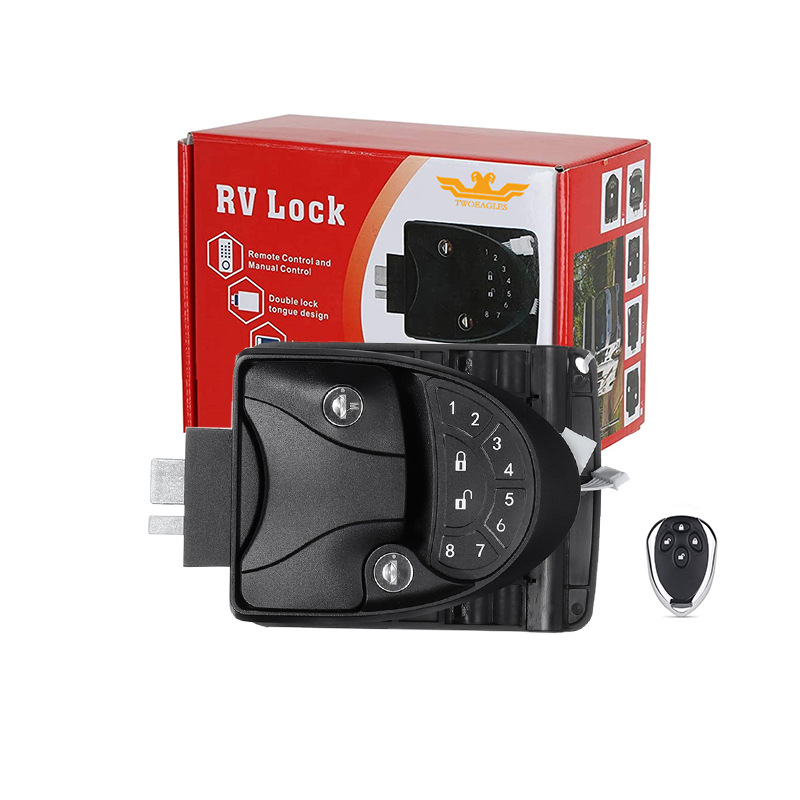 汽车房车锁智能数字键盘锁 rv lock指纹遥控改装电子密码按键门锁