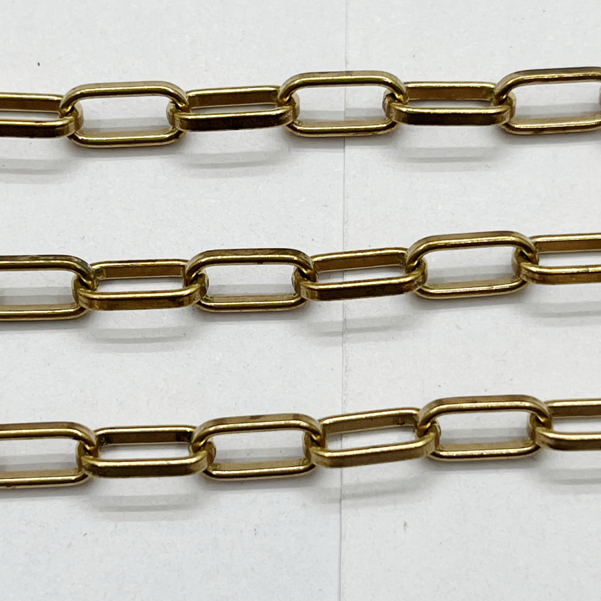 欧美跨境新款长方形链条 饰品链条 十字长条铜链条 长o字链条