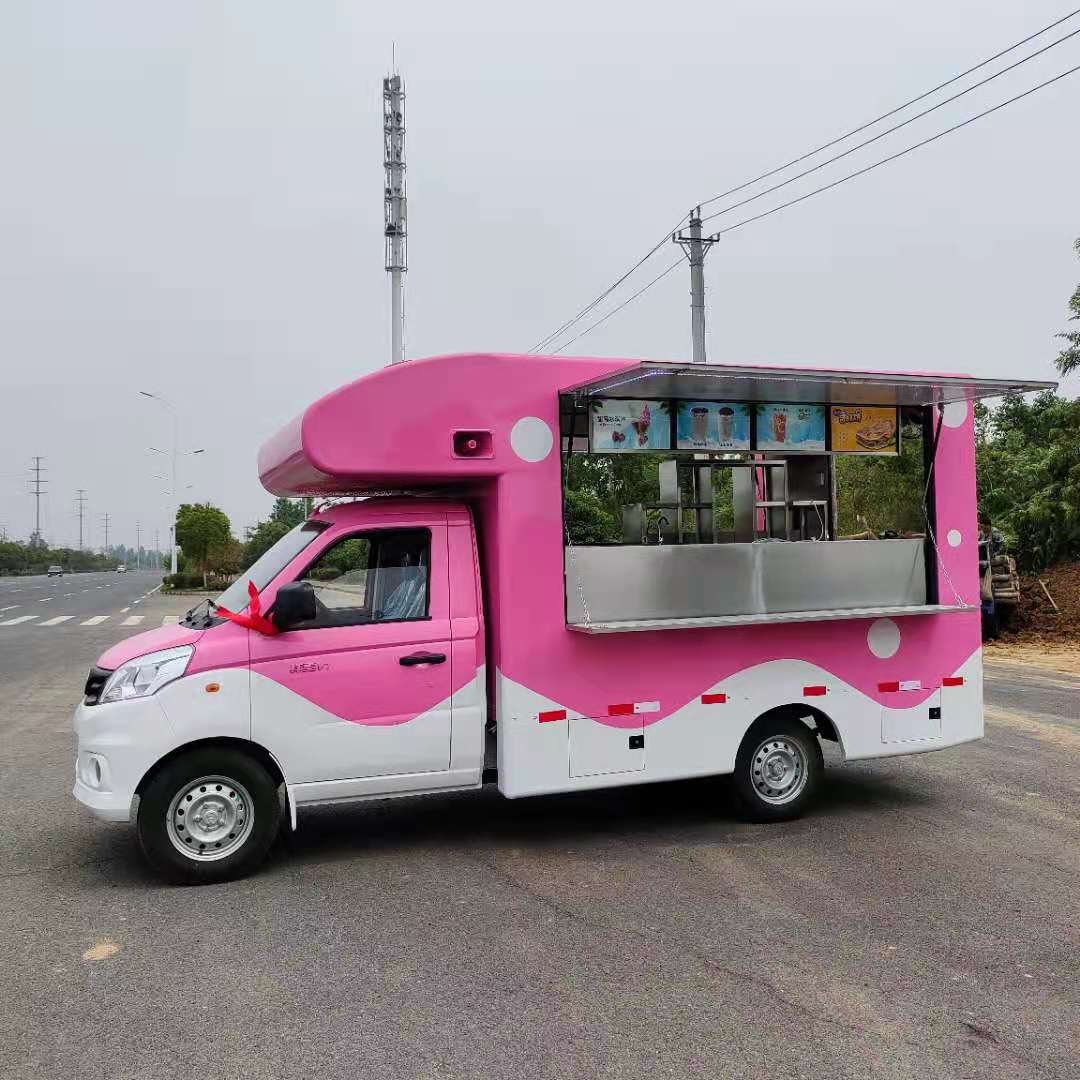 移动早餐车厂家 汽车改装厢式街边摆推小吃车 售卖各种小吃百货