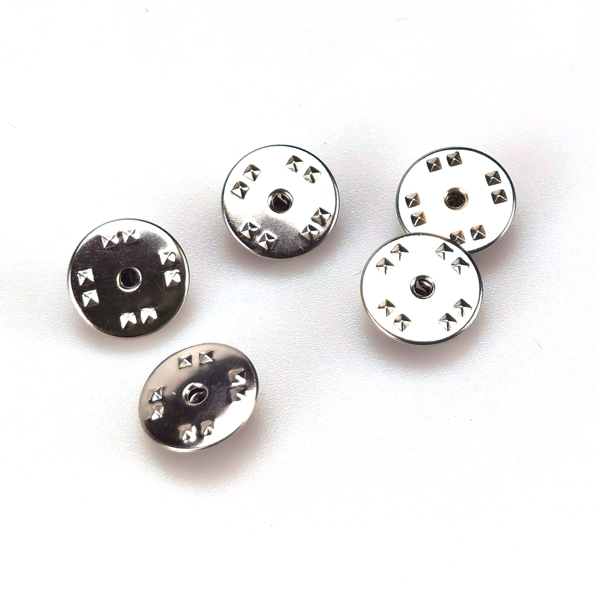 厂家直销蝴蝶扣 不锈钢蝴蝶帽胸针别针扣领扣高档徽章diy饰品配件