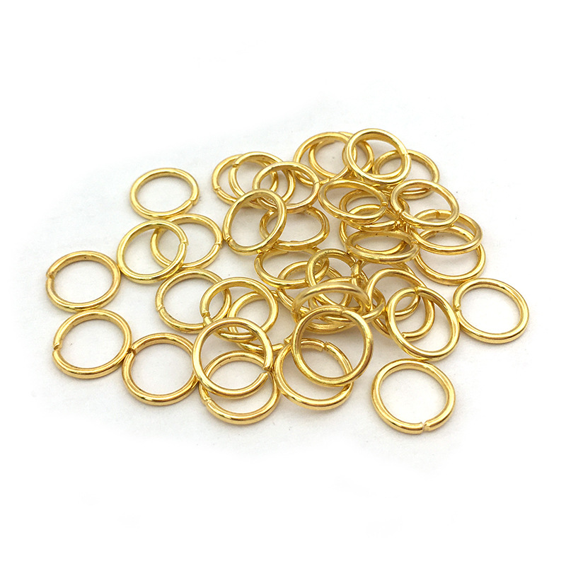 100 O-Shaped Rings Multiple Sizes Broken Ring Single Circle Iron Hoop C- Ring Connection Ring Single Circle DIY Jewelry Ornament Accessories