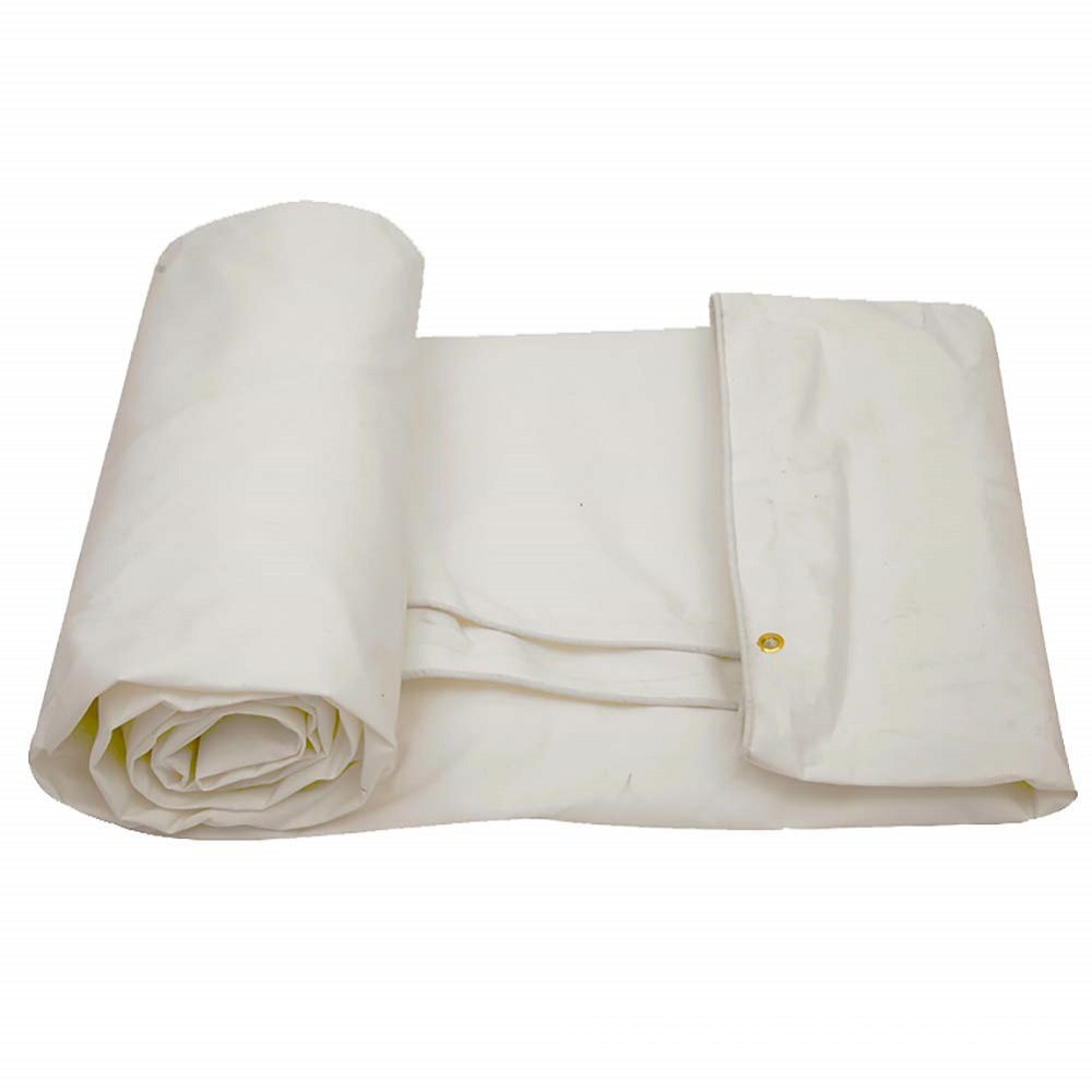 白色重型加厚pvc涂塑盖布防雨布三防油布工厂定制卡车货场篷布