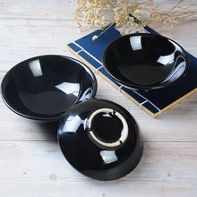 复古农家特色餐具仿古土碗酒碗蒸菜碗扣碗陶瓷黑碗好汉火锅油碟碗