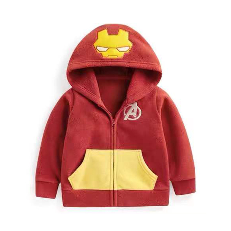 Autumn and Winter in Stock Cotton Polar Fleece Korean Style Thickened Warm Plush Coat for Boys and Girls Hooded Wholesale Children's Top