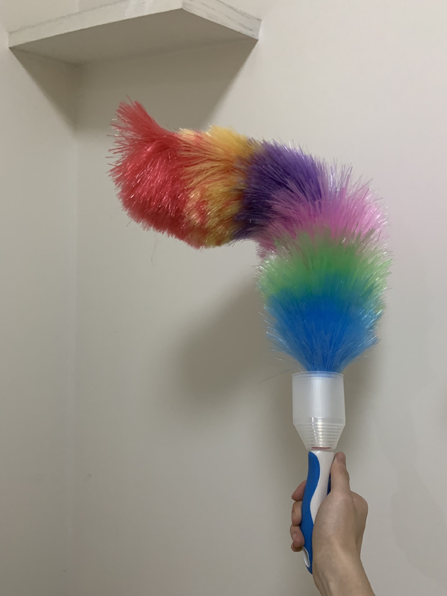 厂家供应塑料彩色鸡毛掸子 可伸缩可弯曲除尘家用车用扫灰