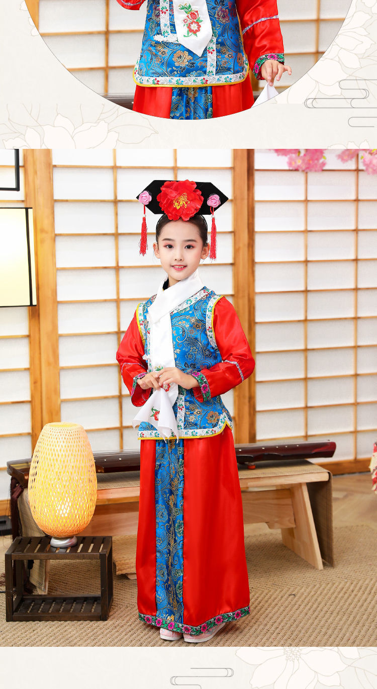 儿童古装清朝格格服装女童格格公主贵妃宫廷太子影楼摄影演出服装