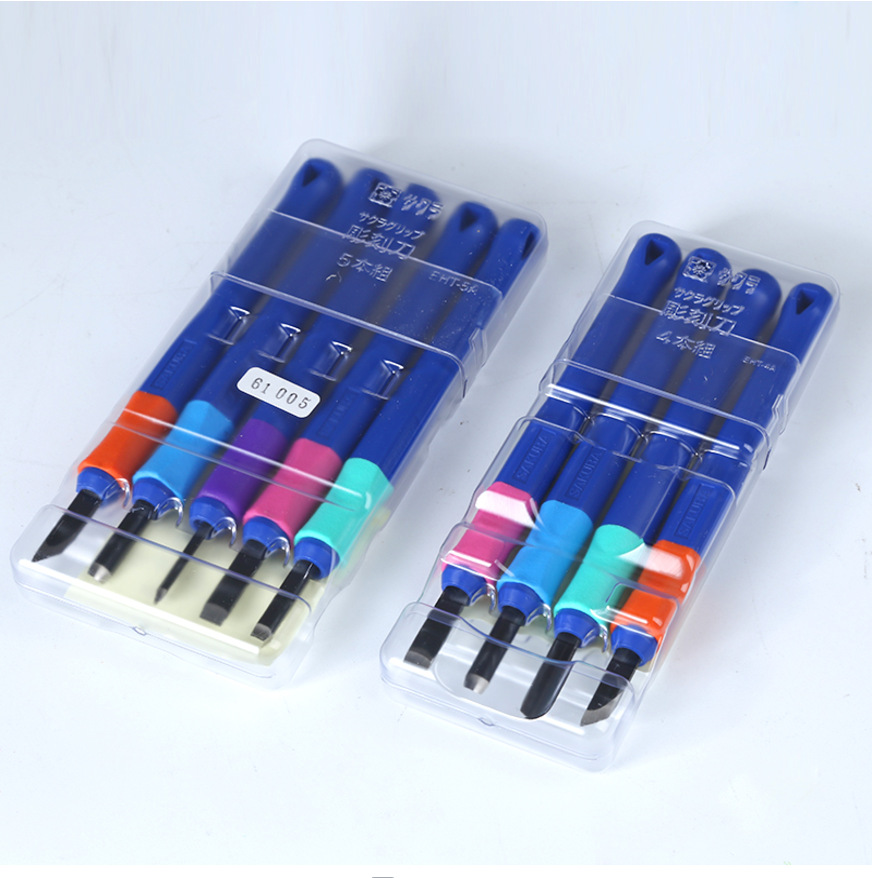 包邮正品日本樱花5件套进口木刻刀版画雕刻刀 手工木刻刀 木雕刀