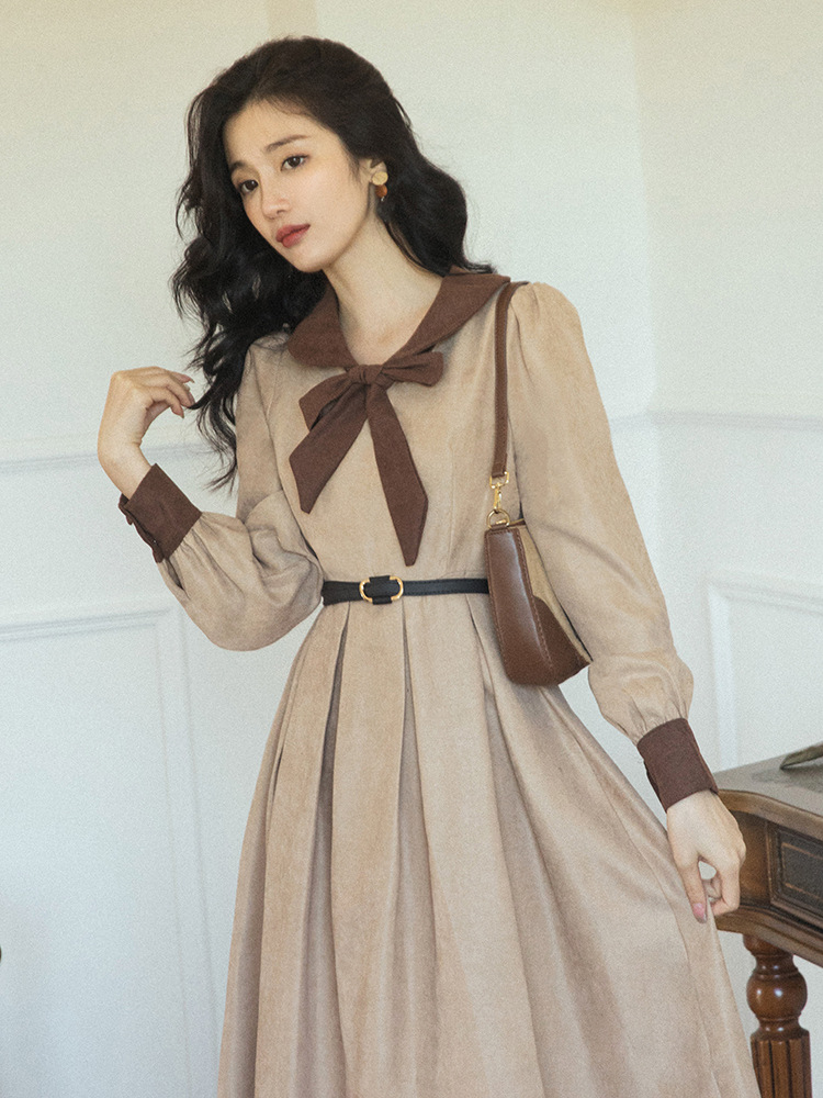 复古小洋装民国风女装春季连衣裙教资面试衣服女教师穿搭淑女气质