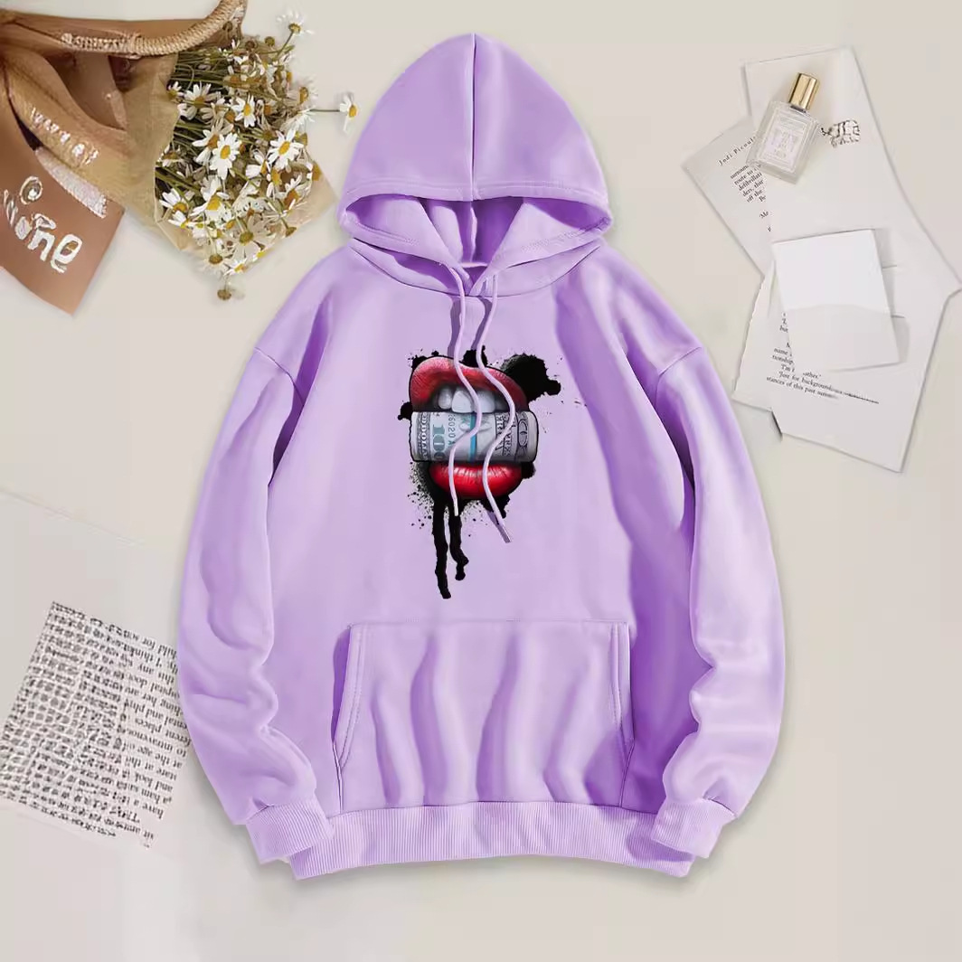 连帽衫 欧美连帽卫衣 素色字母卫衣 oversized hoodie-阿里巴巴