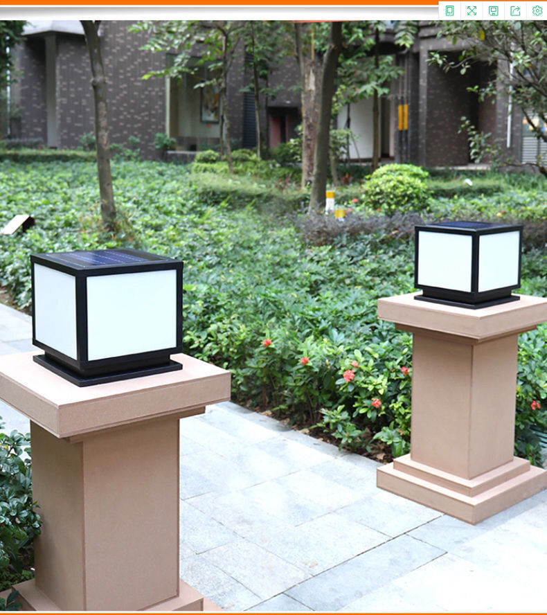 太阳能柱头灯柱子灯大门灯围墙灯户外防水全自动景观灯花园门柱灯