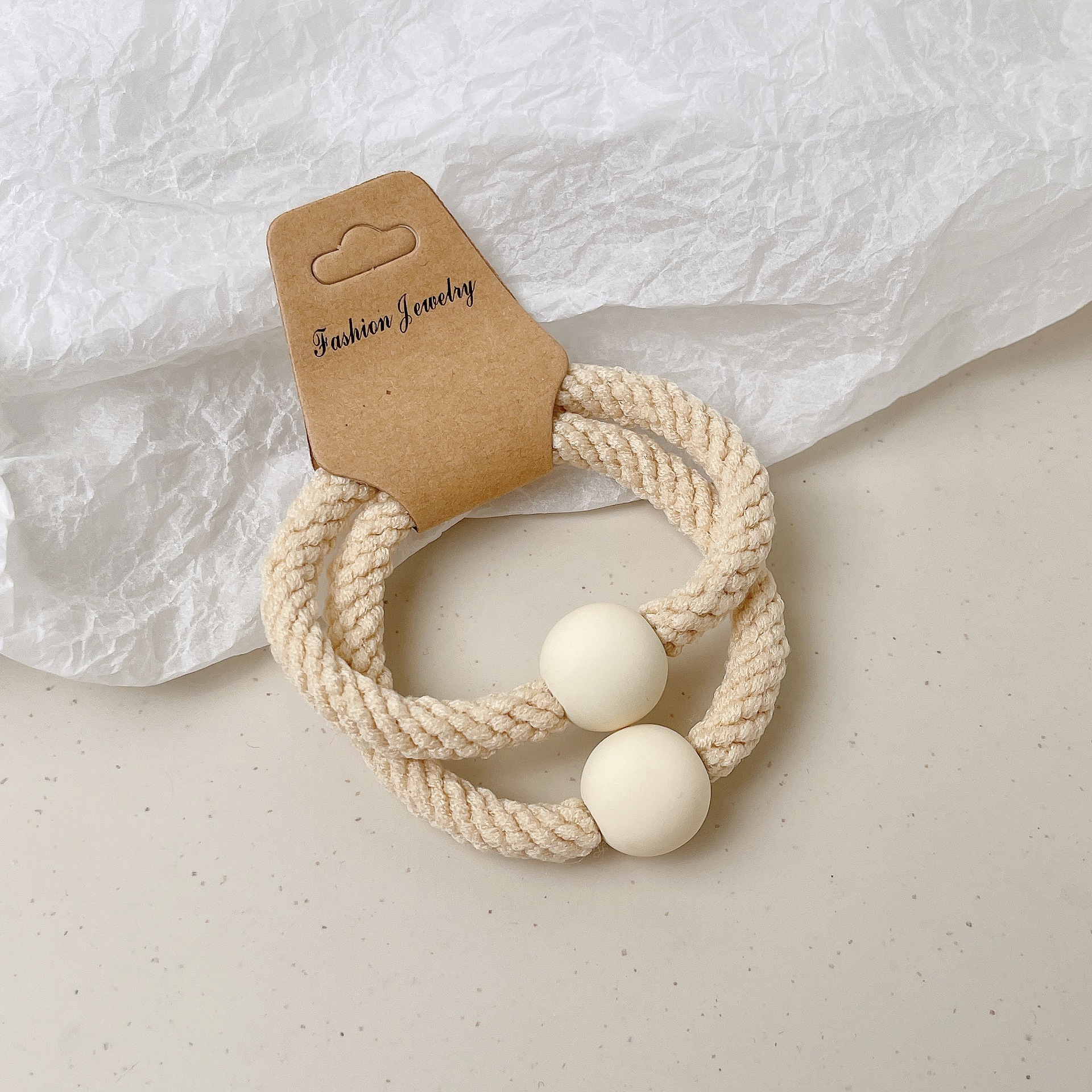 Korean Style Simple Wool Ins Hair Band Fashion Twist Head Rope Rubber Band Female Good-looking Hair Rope Hairware Wholesale