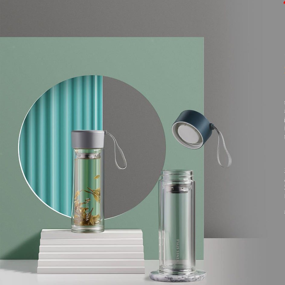 菲驰venes 乐尚玻璃杯fc306-300便携双层水杯集采一件代发-阿里巴巴