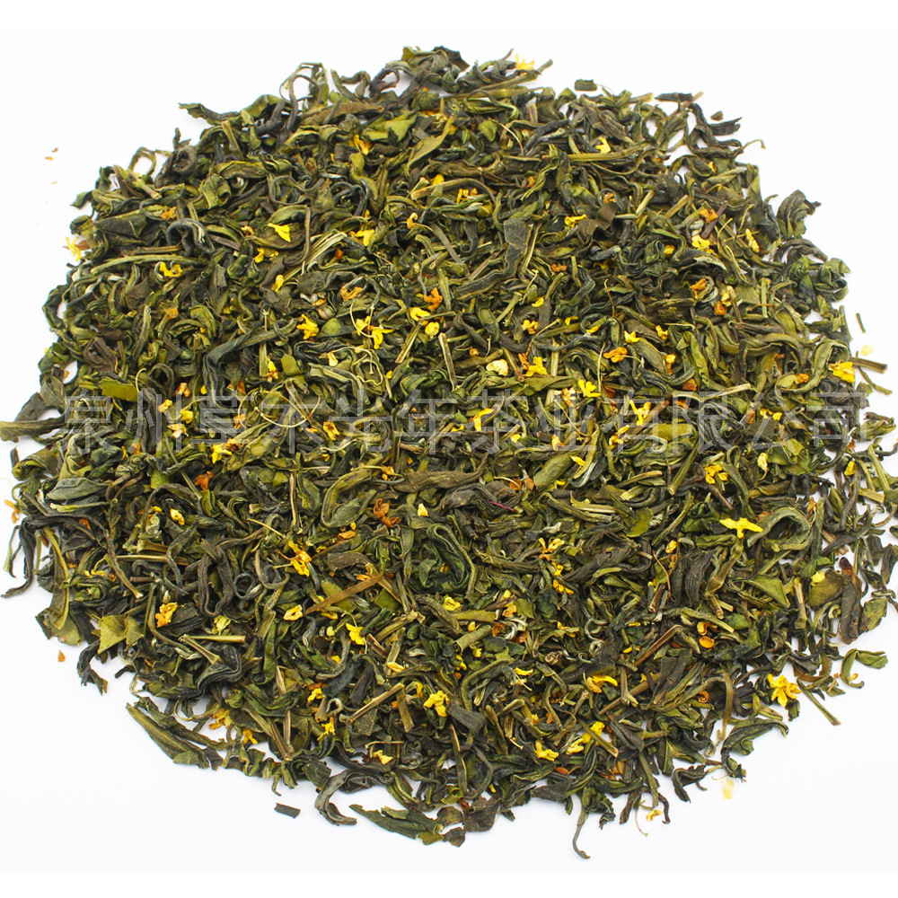 桂花绿茶 鲜醇花香绿茶 普通条形 咖啡奶茶原料 新式茶饮餐饮茶