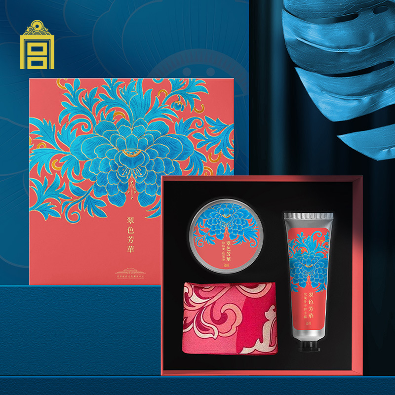 故宫文创翠色芳华丝巾礼盒国风护手 香膏女母亲节女神节会议员工