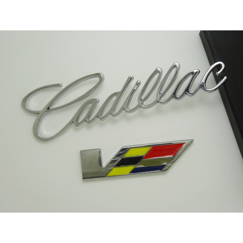 适用于凯迪拉克车标xts ct6 xt5 atsl srx改装饰英文金属车贴尾标