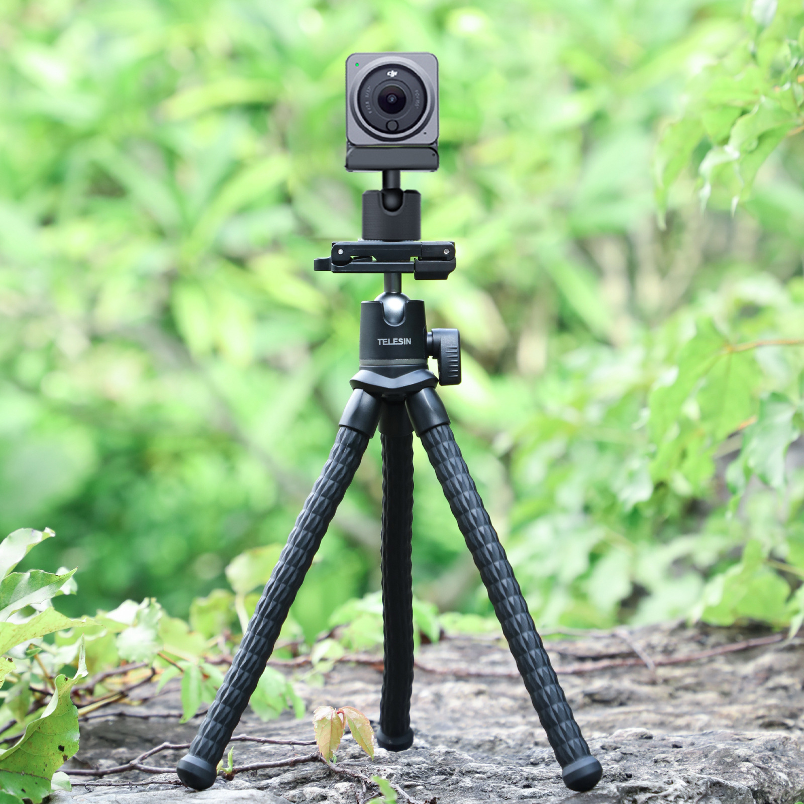 dji action 2相机支架gopro八爪鱼三脚架手机桌面三角架大疆配件