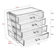 发夹收纳高品质光疗胶亚克力抽屉收纳盒手帐吧唧谷子化妆品整理架