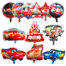 卡通麦昆车蛋糕汽车铝膜气球儿童生日布置玩具总动员赛车主题气球