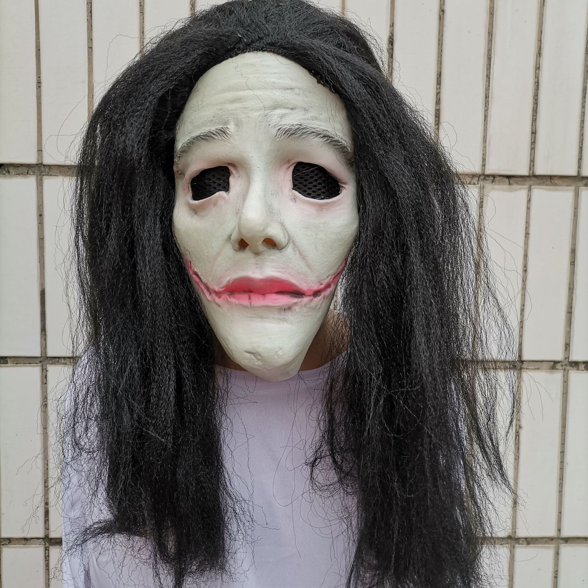 万圣节恐怖道具鬼屋密室逃脱npc装扮贞子男女鬼脸cospaly头套面具