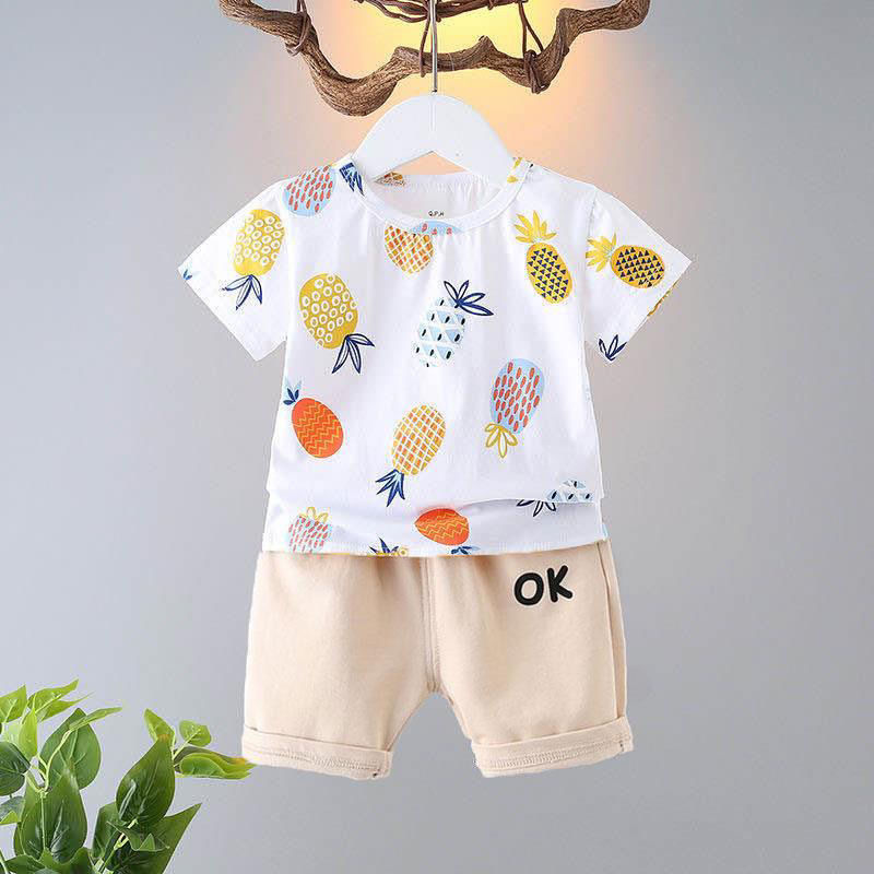 男童夏装新款男宝宝一-岁夏季套装婴儿两件套帅气韩版潮