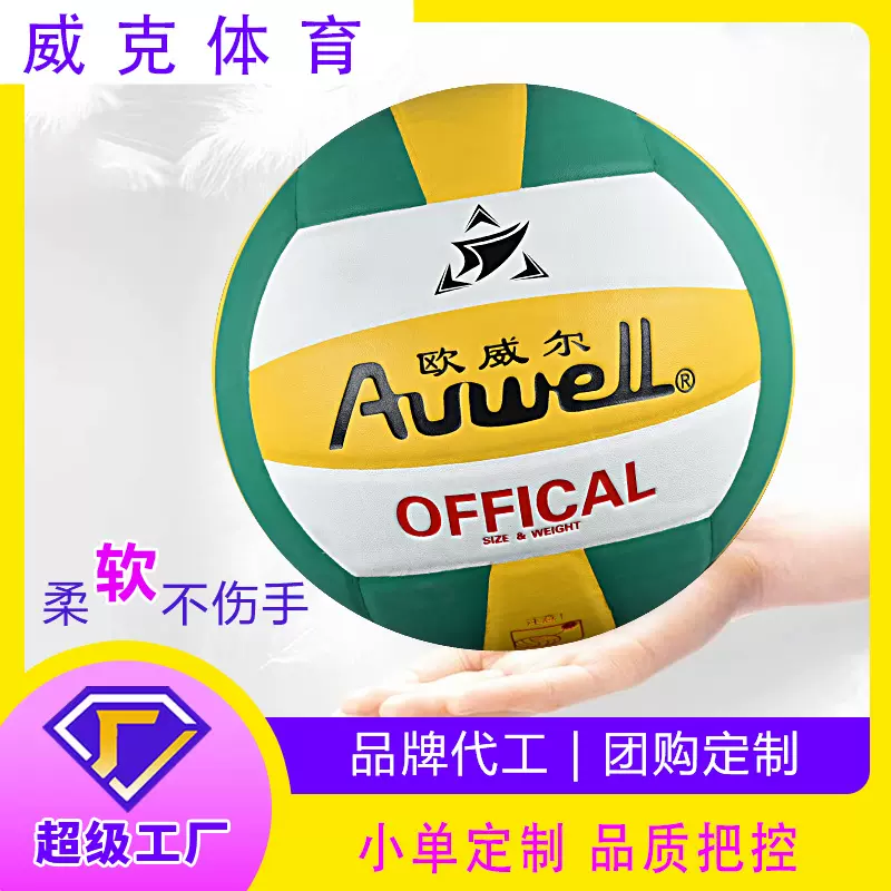 5号排球初中生训练中考考试学生专用贴皮PU排球定制训练室内排球