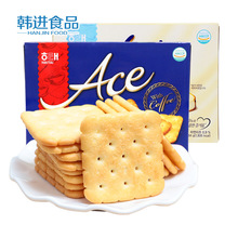 韩国进口食品海太ace饼干364g薄脆苏打原味芝士味饼干充饥零食品